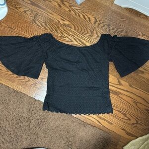 Black Crochet Redhaute top. Color: Black. Size: Small.